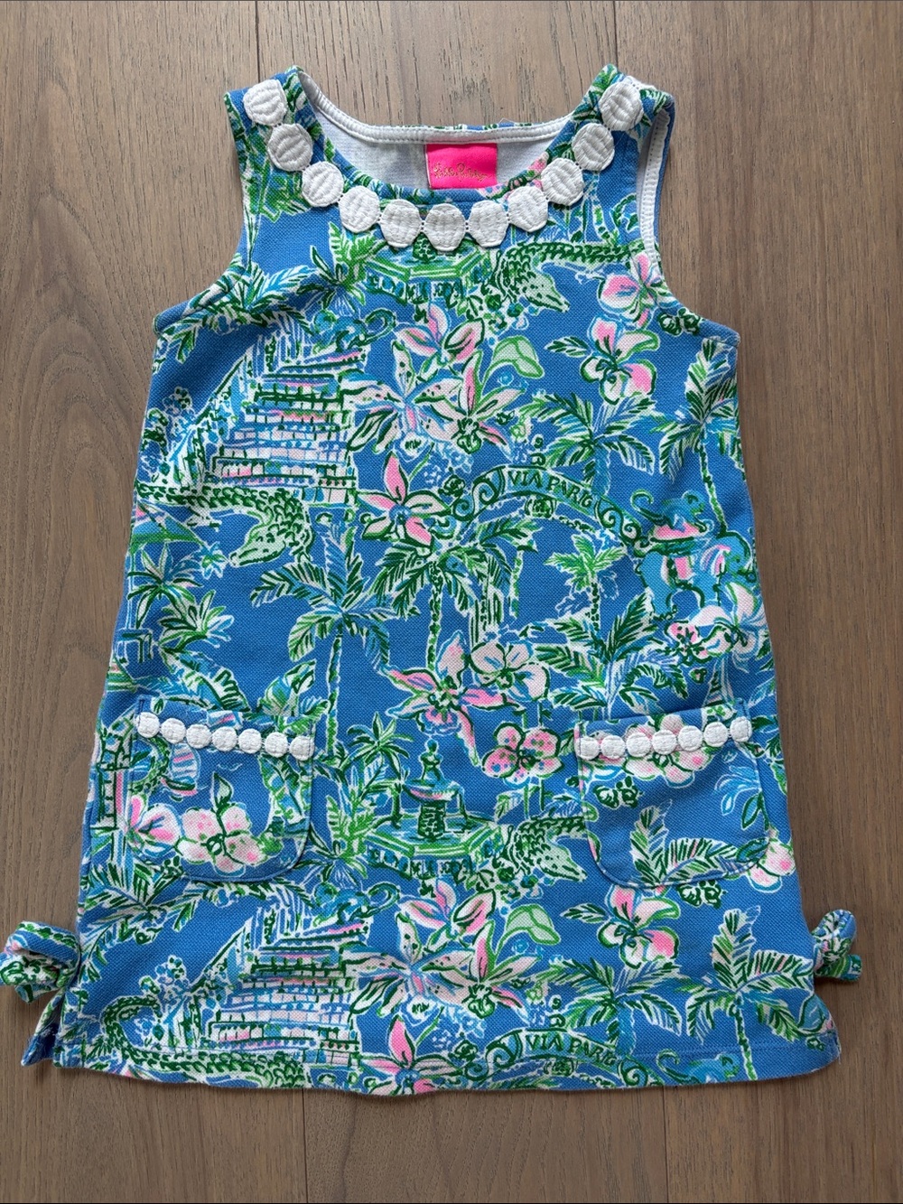 Lilly Pulitzer Blue, Green & Pink Tropical Shift Dress